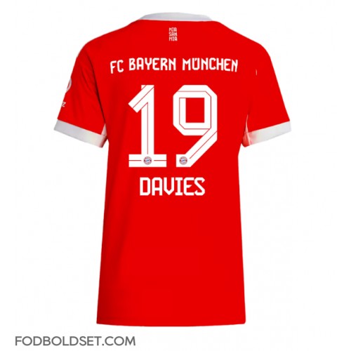 Bayern Munich Alphonso Davies #19 Hjemmebanetrøje Dame 2025-26 Kortærmet